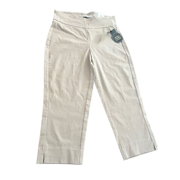 Larry Levine Sliming 369 Stretch Khaki capris Pants Size 10 - Picture 7 of 8